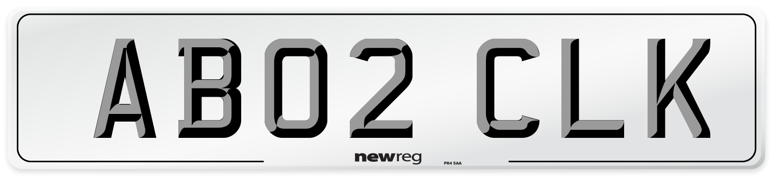 AB02 CLK Number Plate from New Reg
